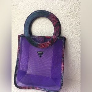 Purple Mesh Guess Bag